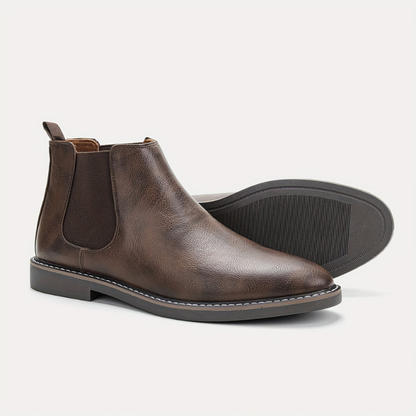 Winterstiefel Herren mit Schaft und Profilsohle - kaffee