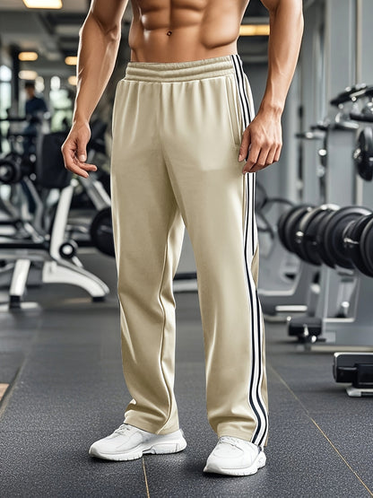 Herren Jogginghose mit Tunnelzug und Bündchen - apricot