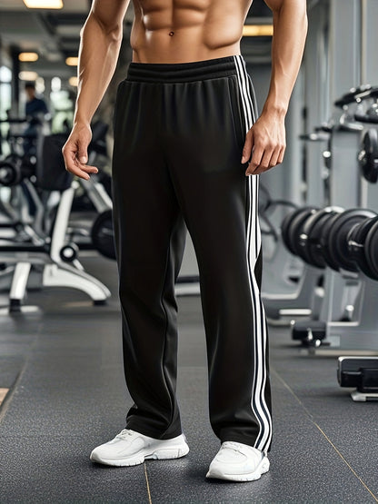 Herren Jogginghose mit Tunnelzug und Bündchen - schwarz