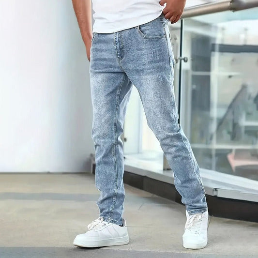 Herren Flared Jeans aus Denim mit ausgestelltem Bein - blau