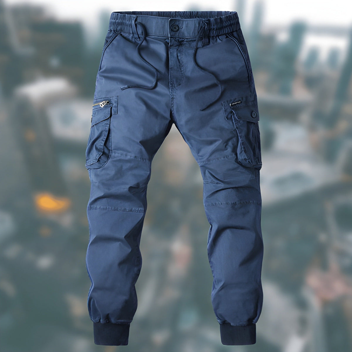 Cargohose Herren mit Seitentaschen - blau