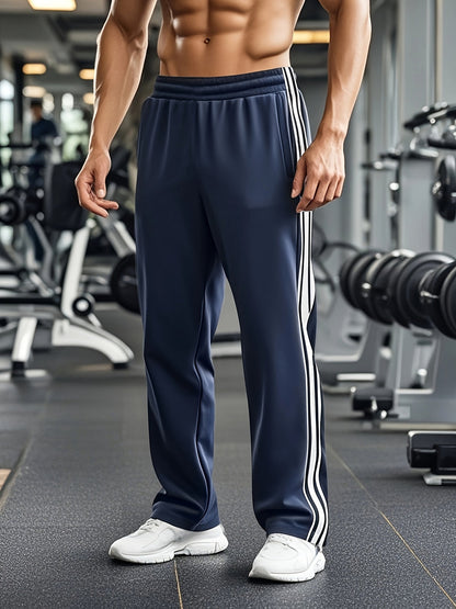 Herren Jogginghose mit Tunnelzug und Bündchen - blau