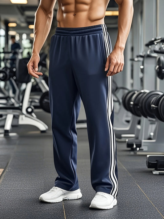Herren Jogginghose mit Tunnelzug und Bündchen - blau
