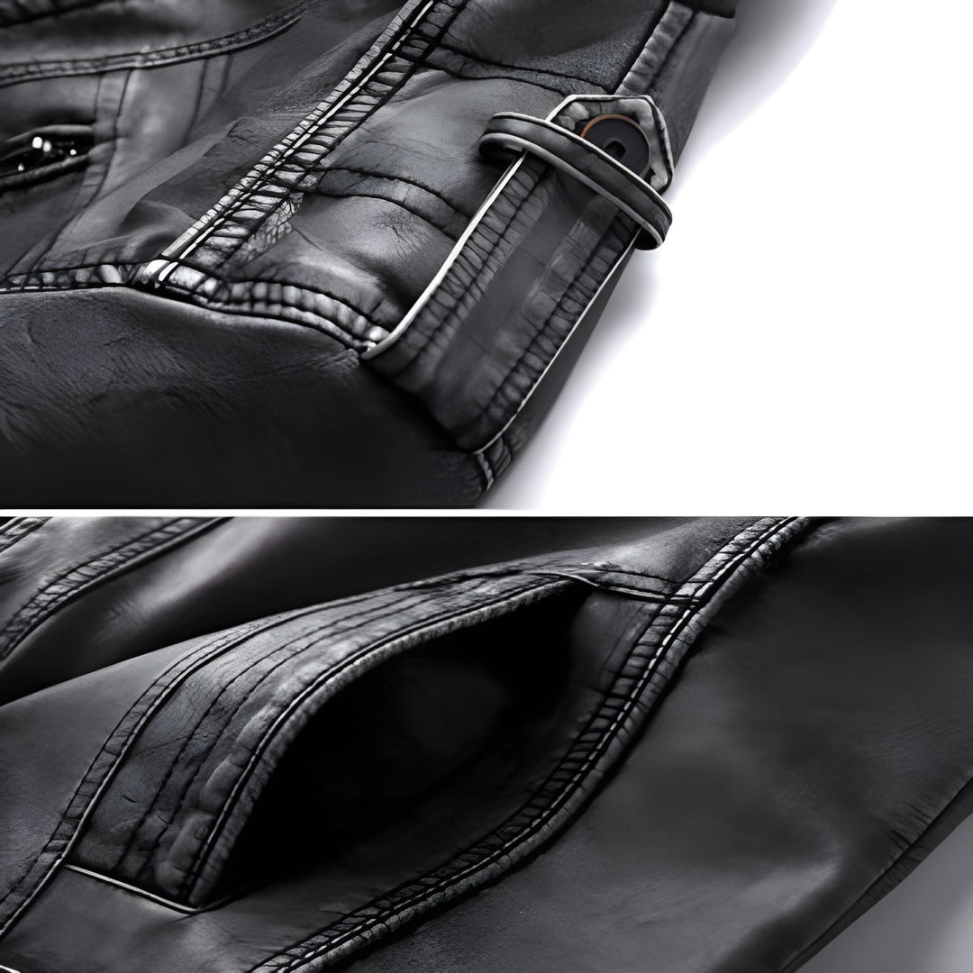 Herren Lederjacke im Biker-Vintage-Look