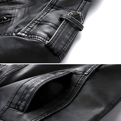 Herren Lederjacke im Biker-Vintage-Look