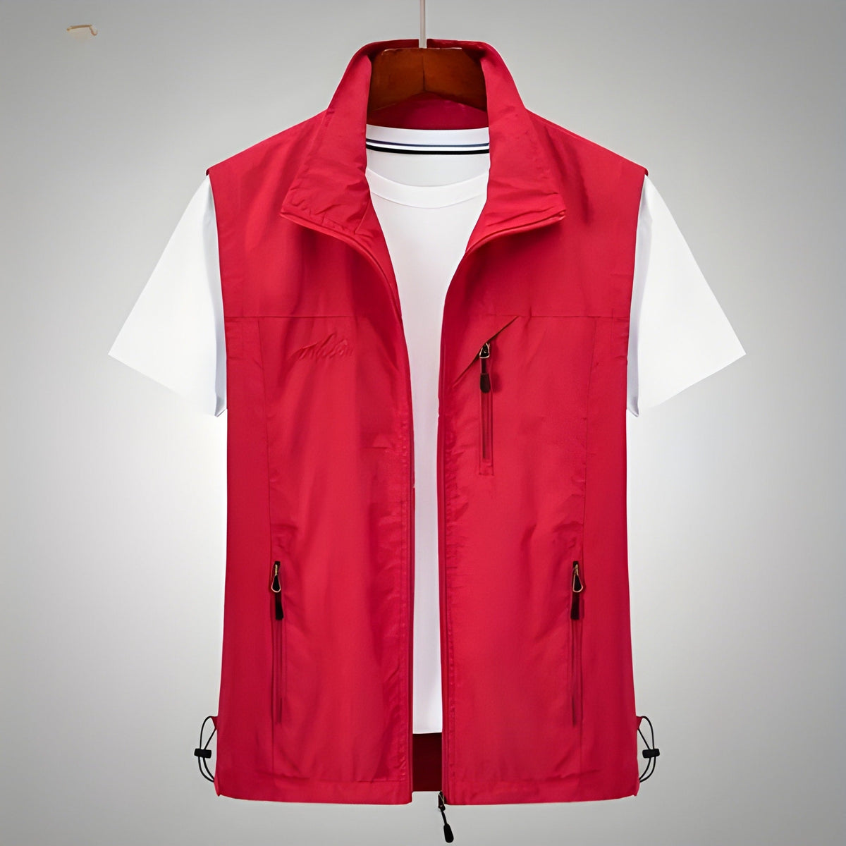 Herrenweste im Outdoor Look - rot