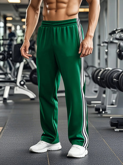 Herren Jogginghose mit Tunnelzug und Bündchen - grün