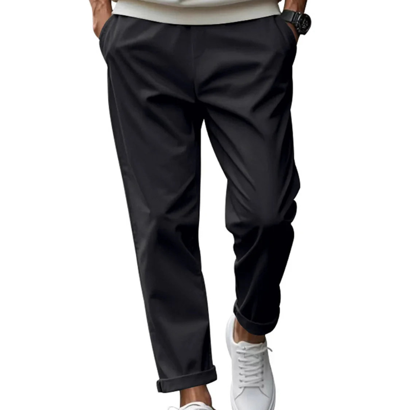 Herren Hose mit Comfort-Fit Passform - schwarz