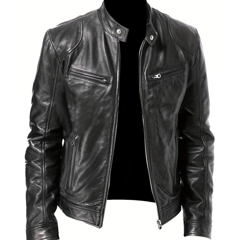 Winterjacke Herren mit markantem Design - schwarz