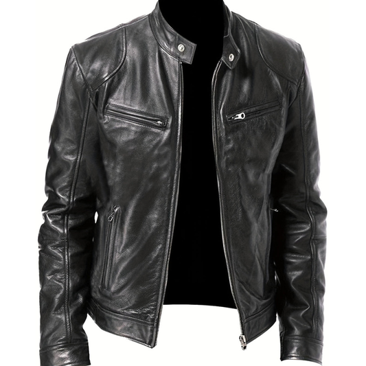 Winterjacke Herren mit markantem Design - schwarz
