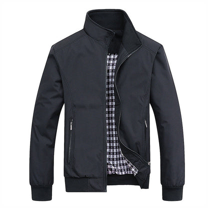 Herren Winterjacke im Retro-Stil - schwarz