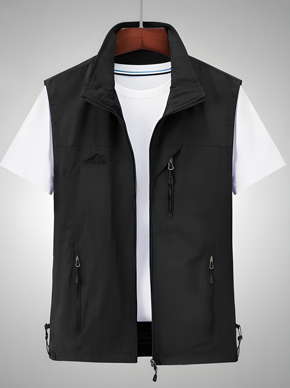 Herrenweste im Outdoor Look - schwarz