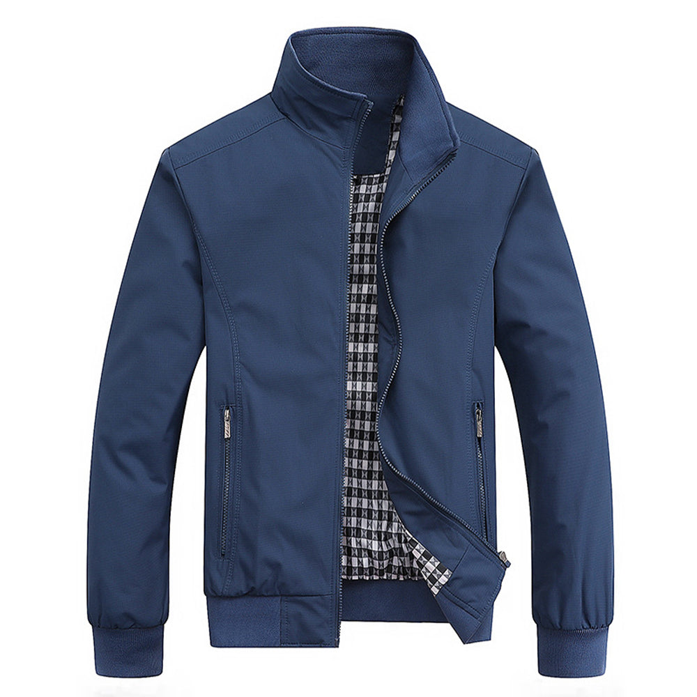 Herren Winterjacke im Retro-Stil - blau