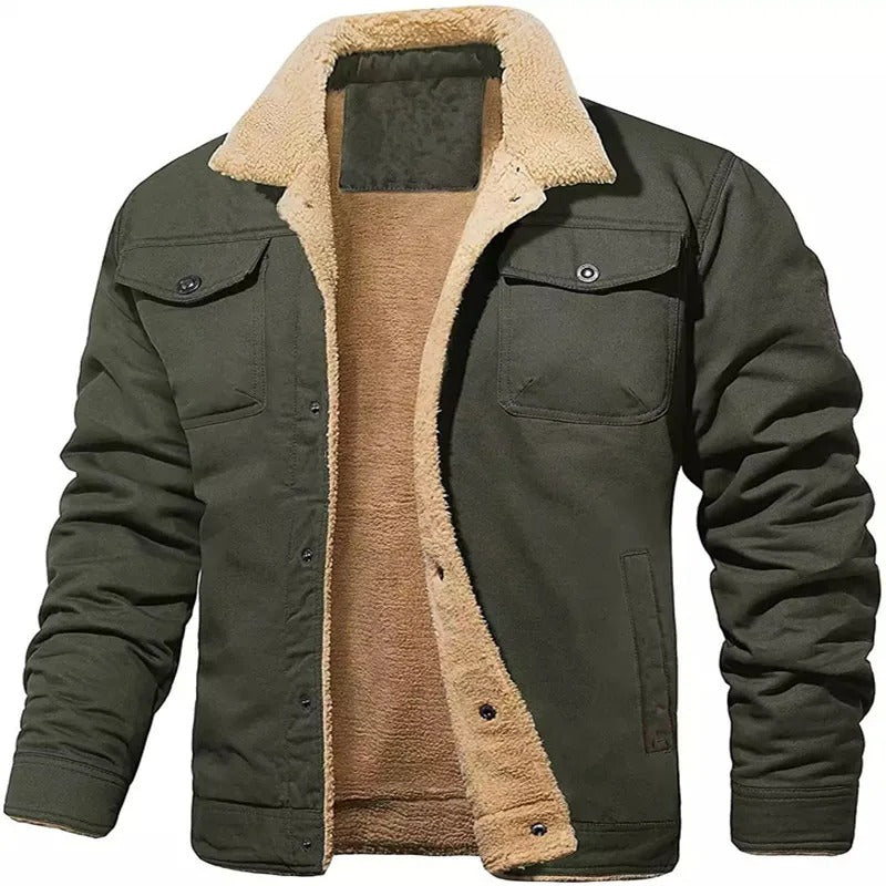 Winterjacke Herren in moderner Passform - armeegrün