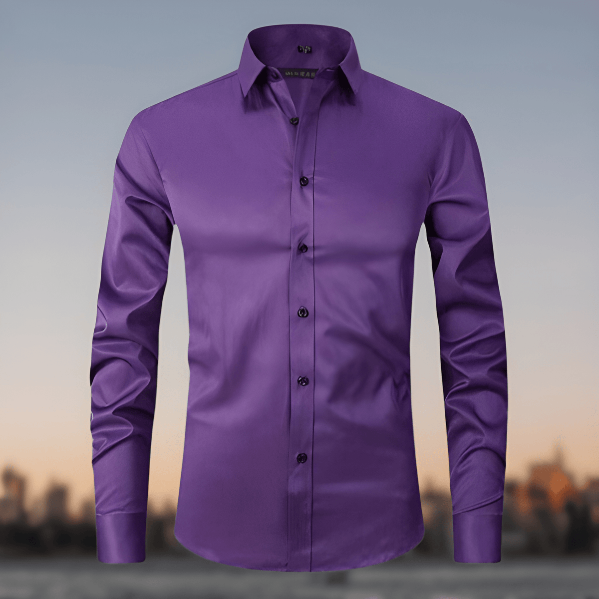 Herren Hemd als Slim Fit Bluse - lila