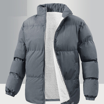 Herren Steppjacke mit Thermofütterung - grau