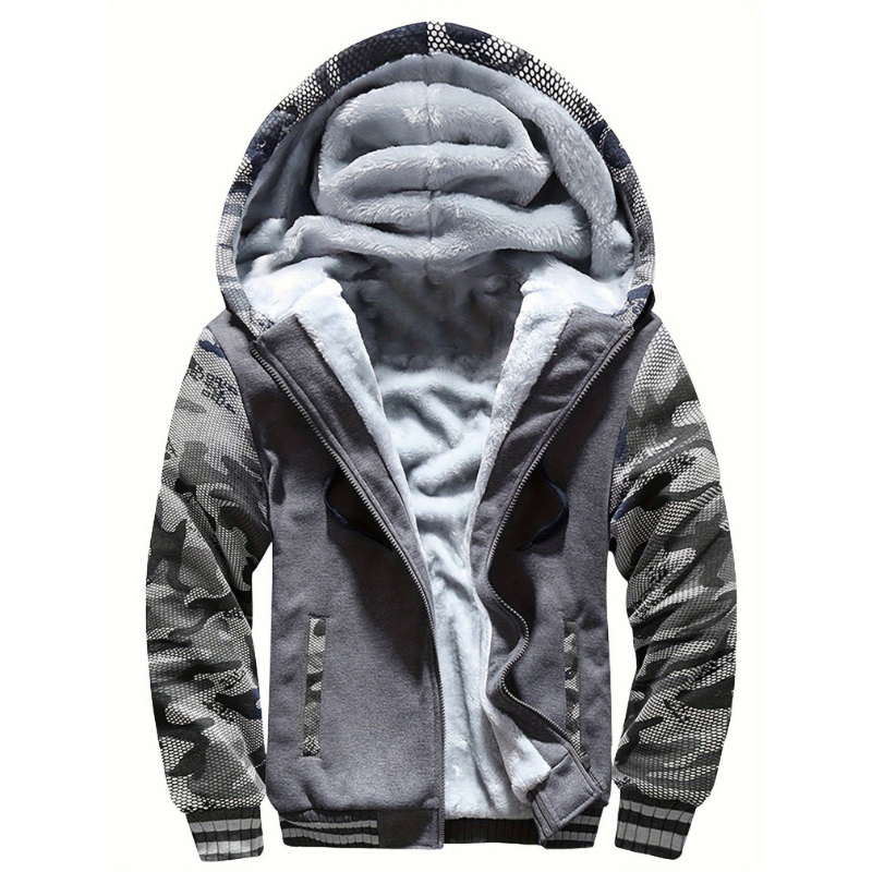 Jacke Herren im Casual Look mit Futter - grau