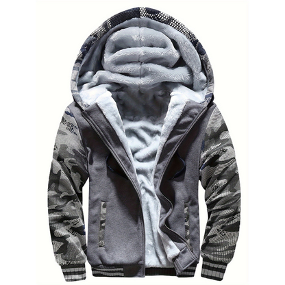 Jacke Herren im Casual Look mit Futter - grau