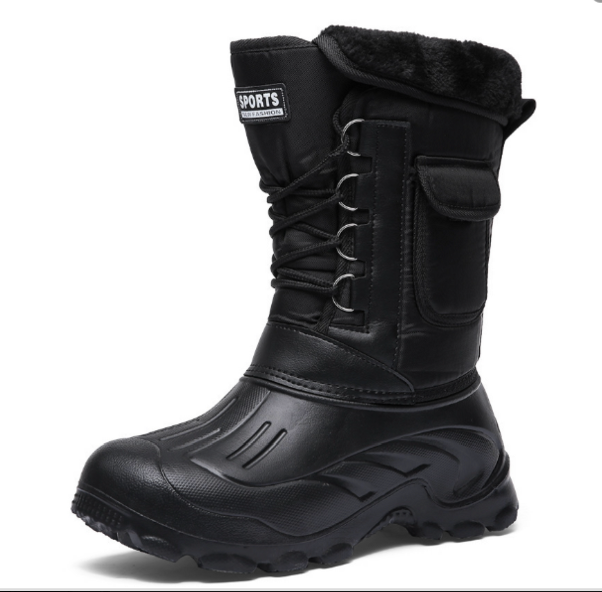 Herren Slip-On Boots ohne Schnürung - schwarz