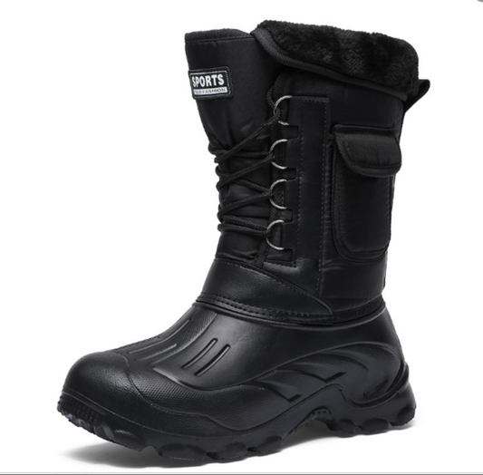 Herren Slip-On Boots ohne Schnürung - schwarz