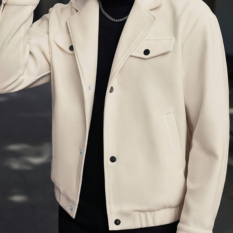 Winterjacke Herren mit Knopfleiste und Reverskragen