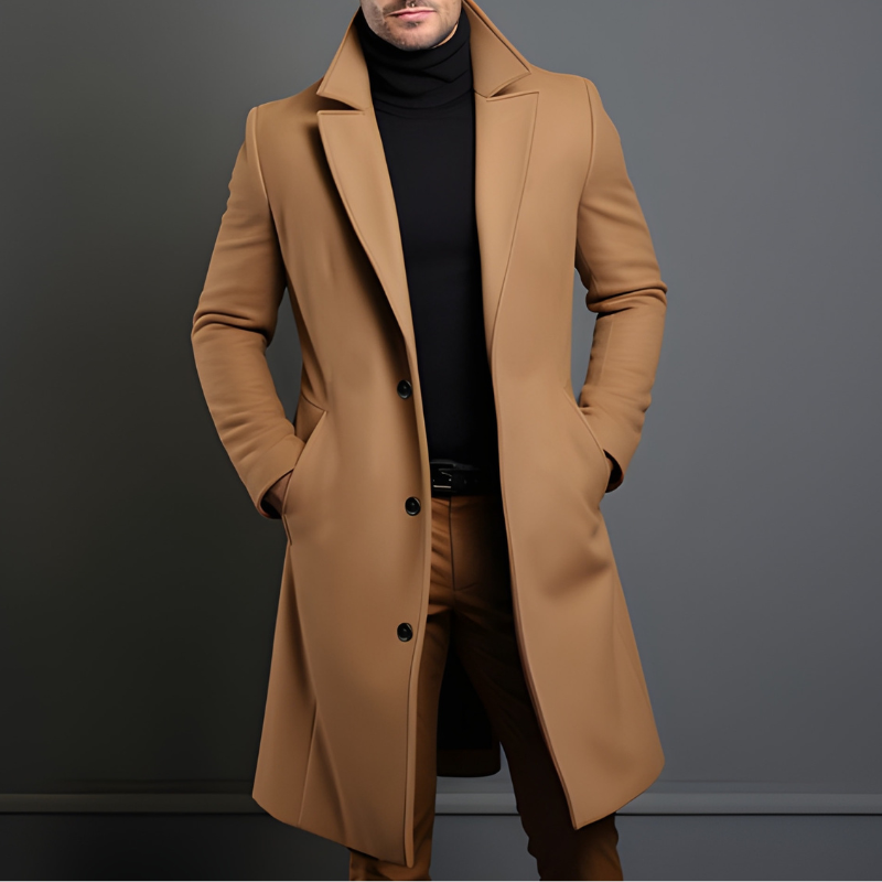 Winterjacke Herren im Tweed-Stil - khaki