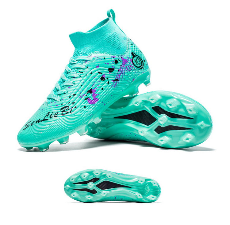 Herren Fußballschuhe High-Top mit breiter Passform - mineralgrün