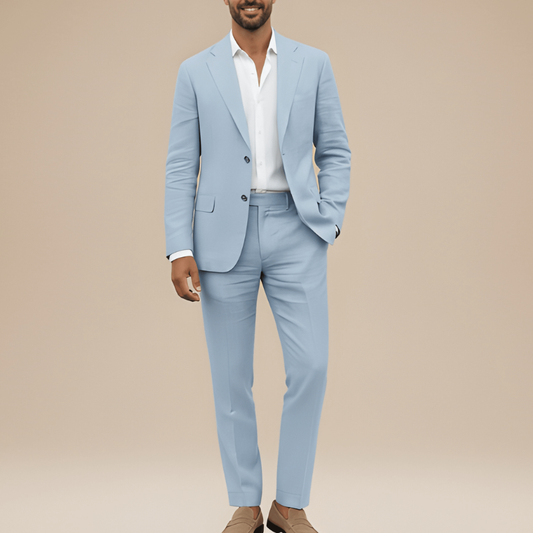 Herren Anzug als modernes Komplettoutfit - blau