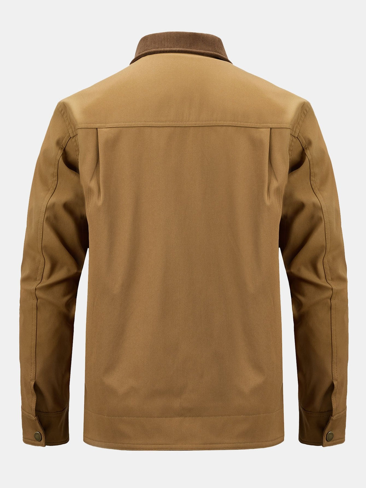 Herren Baumwoll-Reißverschluss-Jacke mit Kord-Kragen – Klassische Regu