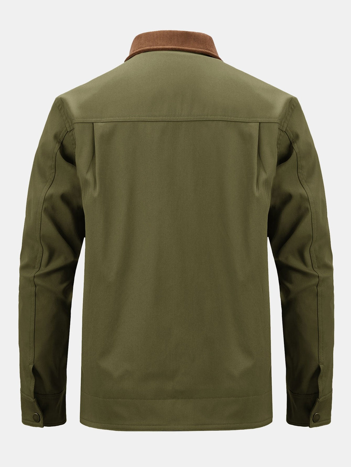 Herren Baumwoll-Reißverschluss-Jacke mit Kord-Kragen – Klassische Regu