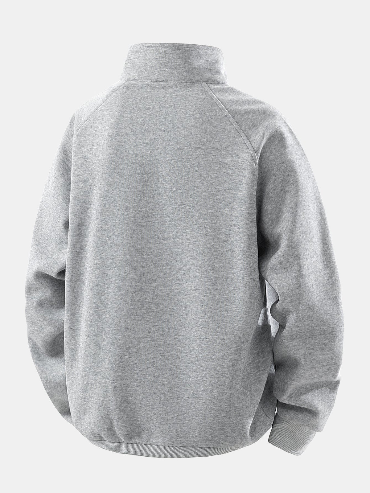 Herren Baumwollmischung Viertel-Reißverschluss Sweatshirt - Entspannte