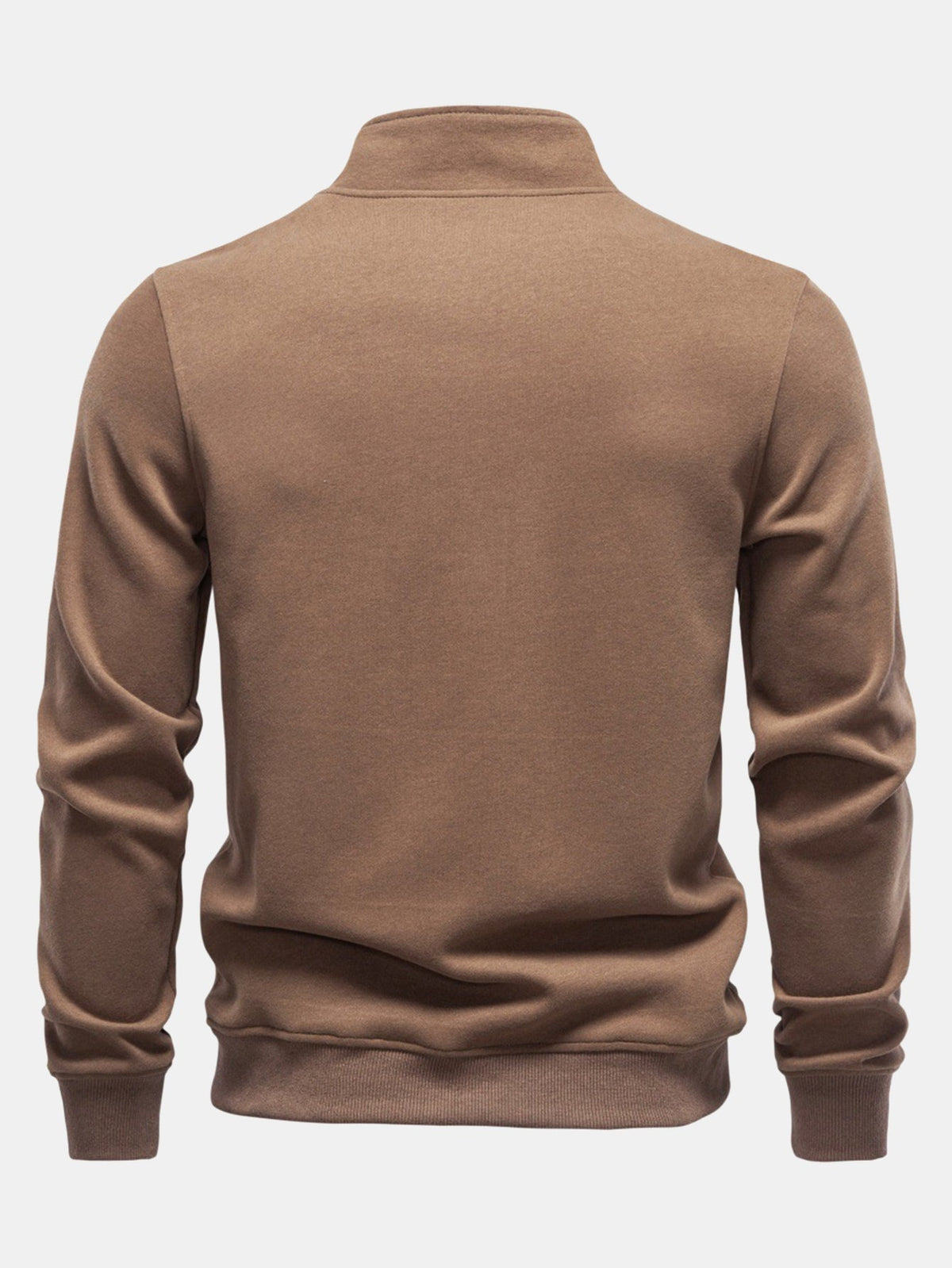 Herren Baumwollmischung Viertel-Reißverschluss Sweatshirt - Stehkragen