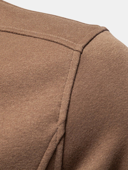 Herren Baumwollmischung Viertel-Reißverschluss Sweatshirt - Stehkragen