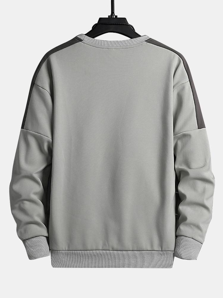 Herren Berglandschaft Grafik Sweatshirt – Relaxed Fit Casual Pullover