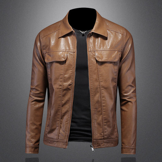 Herren Blazer Getailliert mit Reißverschluss - Herbst - Braun