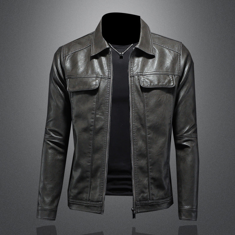Herren Blazer Getailliert mit Reißverschluss - Herbst - Grau