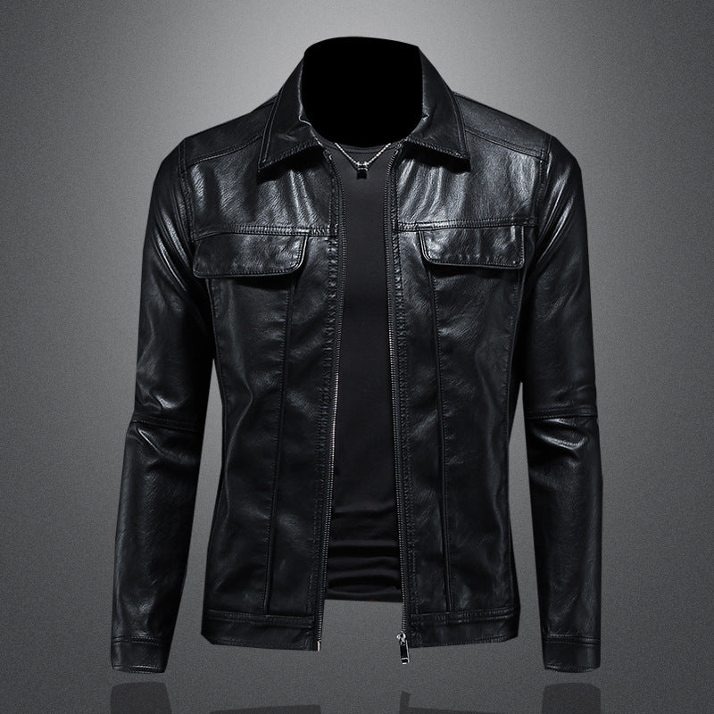 Herren Blazer Getailliert mit Reißverschluss - Herbst - Schwarz