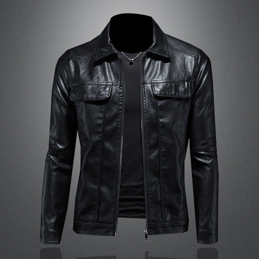 Herren Blazer Getailliert mit Reißverschluss - Herbst - Schwarz