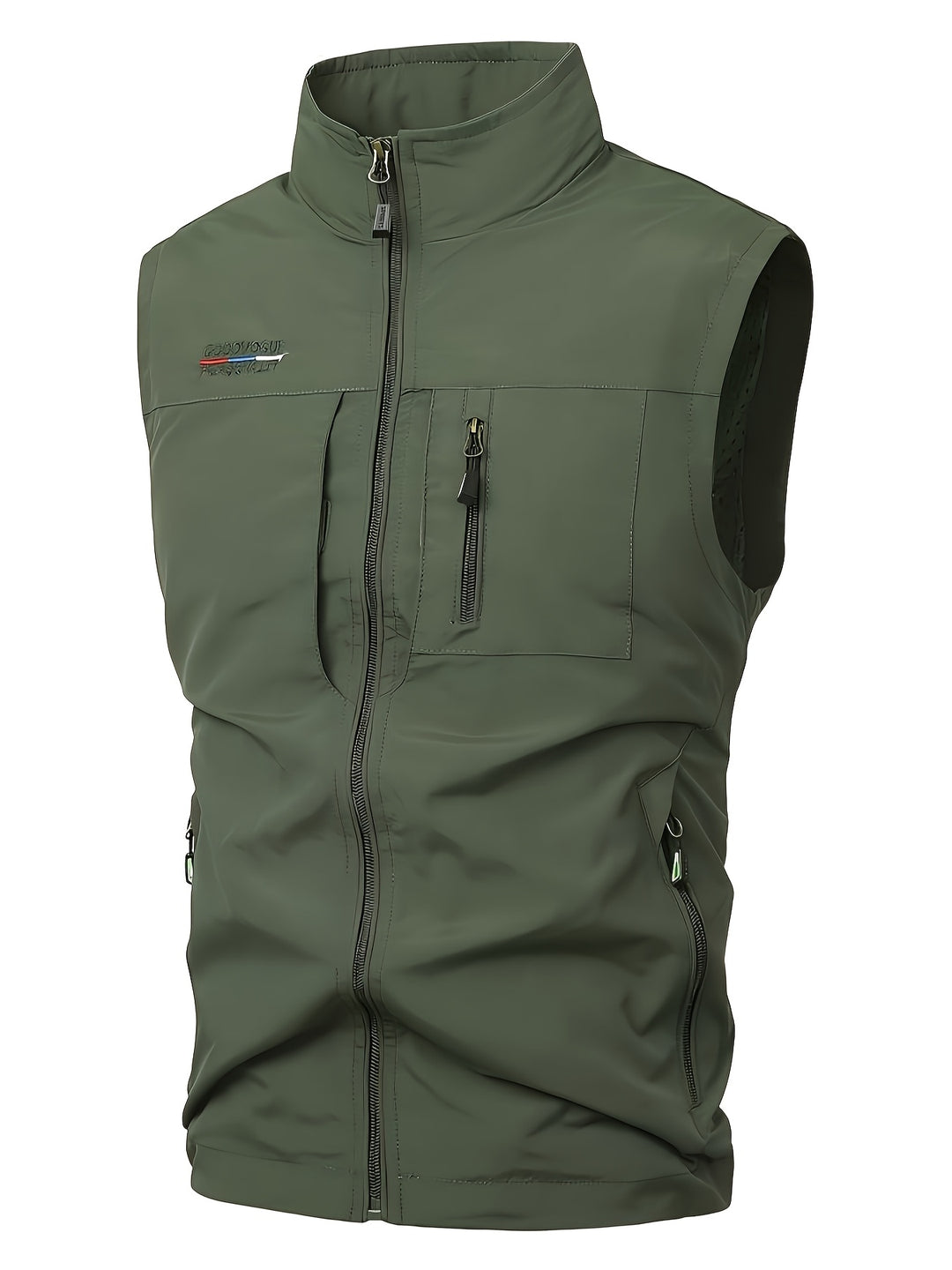 Herren Bodywarmer leicht & schnelltrocknend - Arbeitsweste mit Mehrfac - Grün