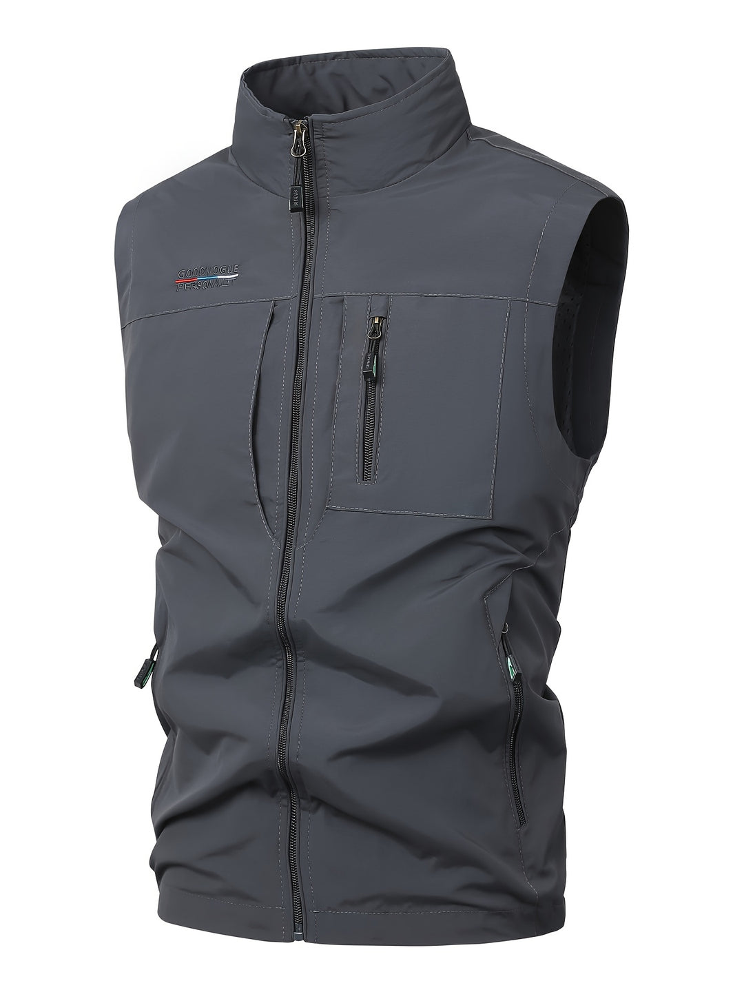 Herren Bodywarmer leicht & schnelltrocknend - Arbeitsweste mit Mehrfac - Grau