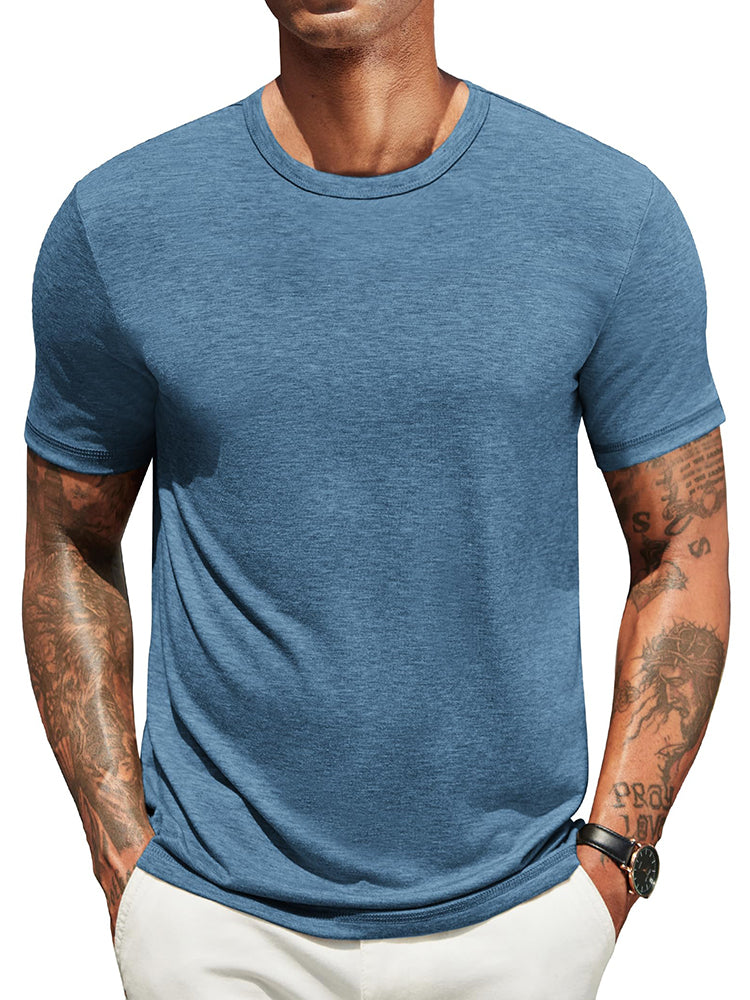 Herren Classic T-Shirt Rundhals - Zeitlos & Atmungsaktiv - Dunkelblau