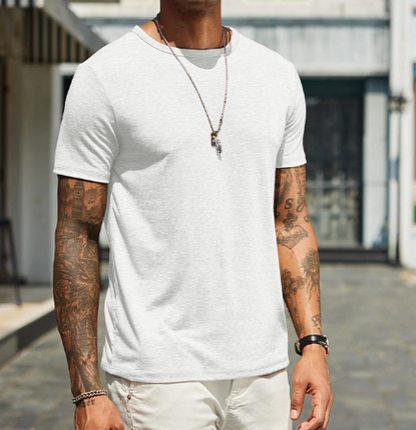 Herren Classic T-Shirt Rundhals - Zeitlos & Atmungsaktiv