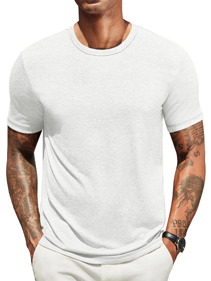 Herren Classic T-Shirt Rundhals - Zeitlos & Atmungsaktiv - Weiß