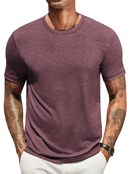 Herren Classic T-Shirt Rundhals - Zeitlos & Atmungsaktiv - Weinrot