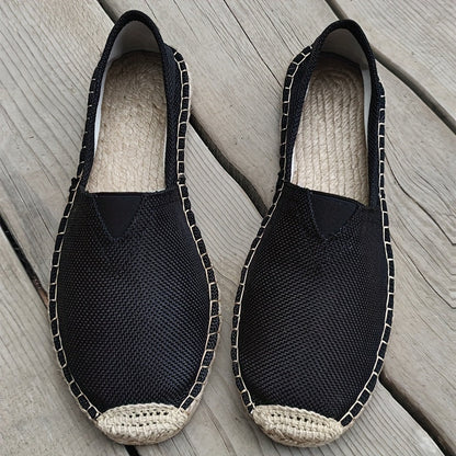 Herren Espadrilles Loafers im Slipper-Stil - schwarz