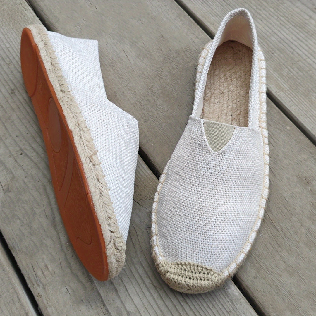 Herren Espadrilles Loafers im Slipper-Stil - weiß