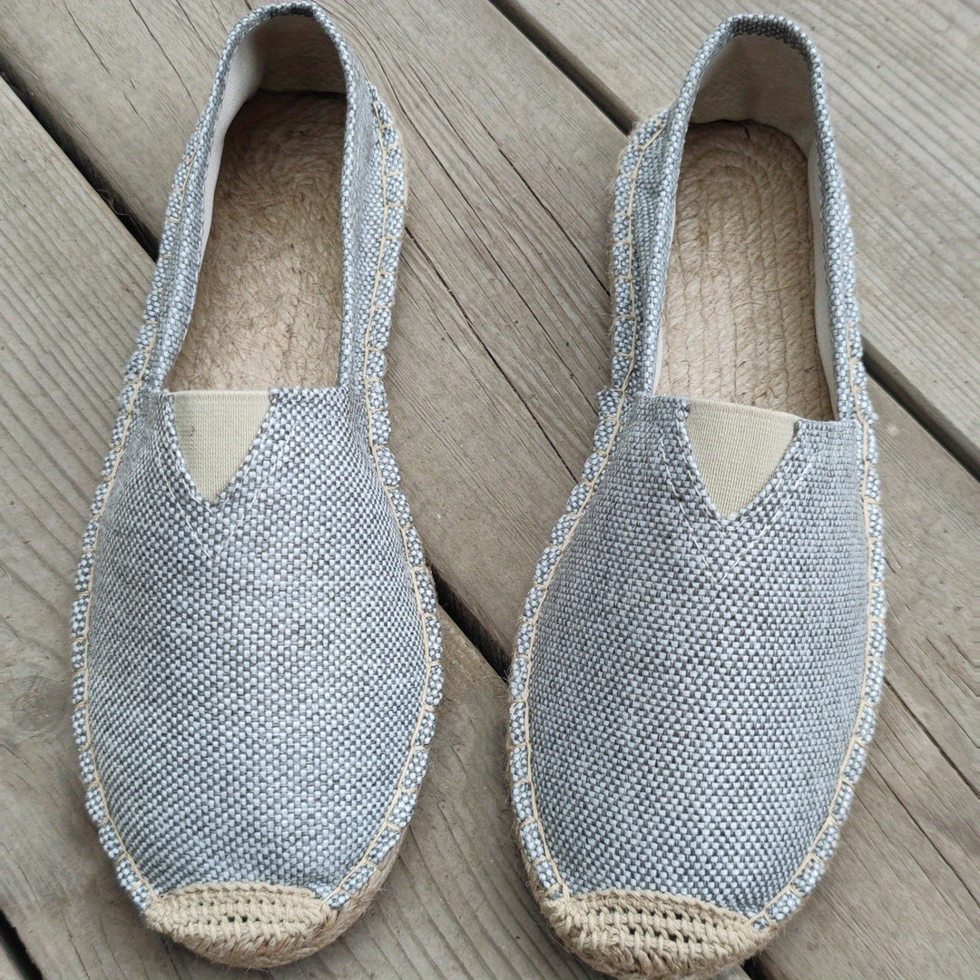 Herren Espadrilles Loafers im Slipper-Stil - grau
