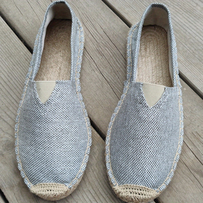 Herren Espadrilles Loafers im Slipper-Stil - grau
