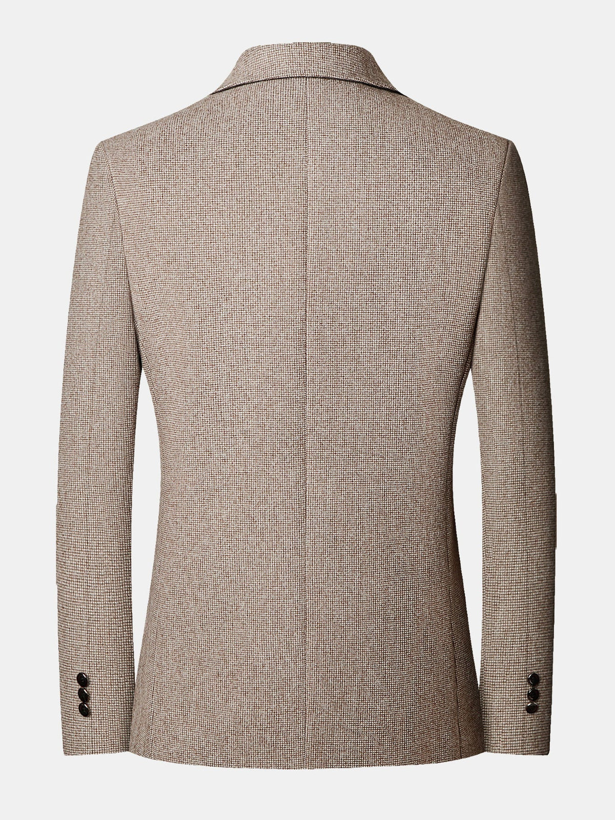 Herren Fein-Karo Wolloptik Blazer - Regular Fit Sakko