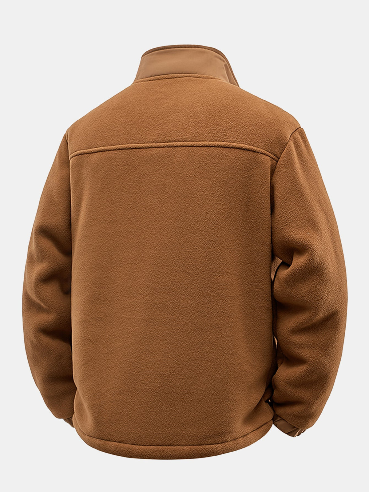 Herren Fleece-Jacke mit Teddyfutter und Stehkragen – Entspannte Passfo